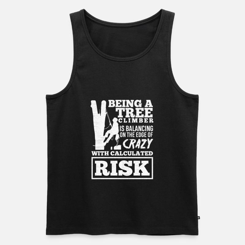 Baumpfleger Baumkletterer Baumpflege - Männer Premium Bio Tank Top - Schwarz