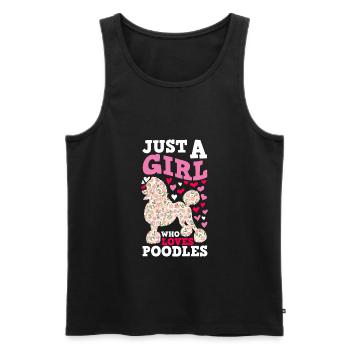 Nur Ein Mädchen Was Pudel Liebt Pudel Besitzer - Männer Premium Bio Tank Top - Schwarz - Vorne - AI Model Male 178 light (178cm)