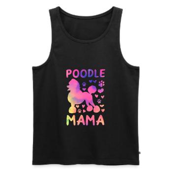 Poodle Mama Poodle Mama Poodle Lover - Men's Premium Organic Tank Top - black - Front - AI Model Male 178 light (178cm)
