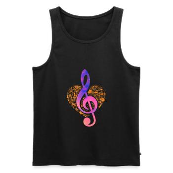 Music Musicians Singing Singer Singer Musician - Men's Premium Organic Tank Top - black - Front - AI Model Male 178 light (178cm)