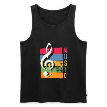 Music Musicians Singing Singer Singer Musician - Men's Premium Organic Tank Top - black - Front - AI Model Male 178 light (178cm)