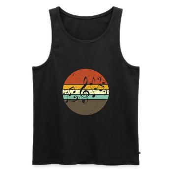 Music Musicians Singing Singer Singer Musician - Men's Premium Organic Tank Top - black - Front - AI Model Male 178 light (178cm)