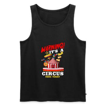 Circus Birthday Party - Men's Premium Organic Tank Top - black - Front - AI Model Male 178 light (178cm)