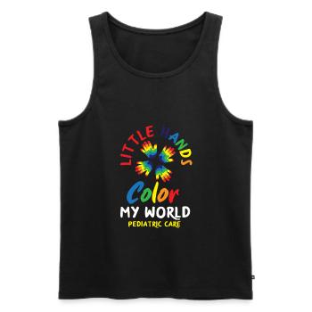 Pediatric Nurse Pediatric Nurse - Men's Premium Organic Tank Top - black - Front - AI Model Male 178 light (178cm)