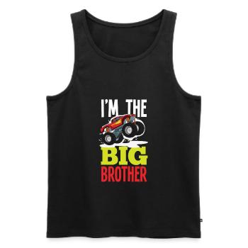Ich Werde Großer Bruder Ich Bin Großer Bruder - Männer Premium Bio Tank Top - Schwarz - Vorne - AI Model Male 178 light (178cm)