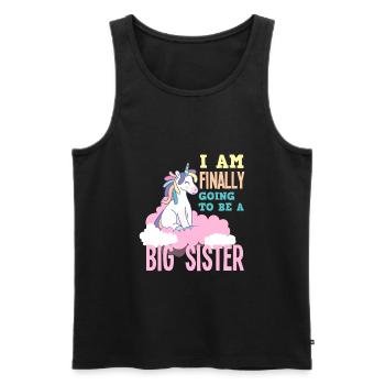 Ich Werde Eine Große Schwester Einhorn - Männer Premium Bio Tank Top - Schwarz - Vorne - Michal (187cm)