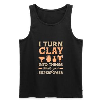 Pottery Pottery Pottery Pottery Pottery Pottery Potter - Men's Premium Organic Tank Top - black - Front - Michal (187cm)