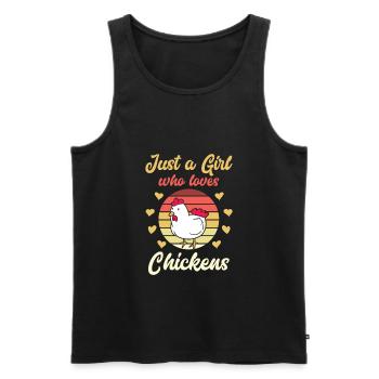 Chicken Chicken Girls - Men's Premium Organic Tank Top - black - Front - Michal (187cm)