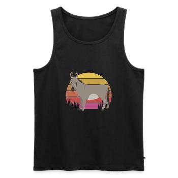 Funny donkey lover gift - Men's Premium Organic Tank Top - black - Front - Michal (187cm)