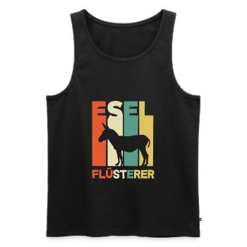 Esel Flüsterer Lustiges Esel Geschenk - Männer Premium Bio Tank Top - Schwarz - Vorne - AI Model Male 178 light (178cm)