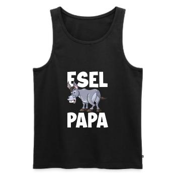 Esel Papa Eselliebhaber Esel Esel - Männer Premium Bio Tank Top - Schwarz - Vorne - AI Model Male 178 light (178cm)