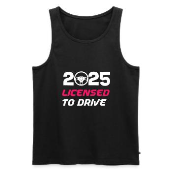 Driver's License Passed Gift - Men's Premium Organic Tank Top - black - Front - Michal (187cm)
