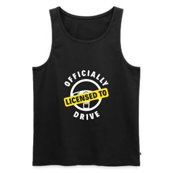 Driver's License Passed Gift - Men's Premium Organic Tank Top - black - Front - Michal (187cm)