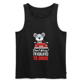 Driver's License Passed Gift - Men's Premium Organic Tank Top - black - Front - Michal (187cm)