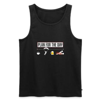 Fun plan for the day skydiving - Men's Premium Organic Tank Top - black - Front - Michal (187cm)