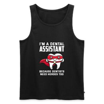 Dentist Dental Assistant Dental Assistant Gift - Men's Premium Organic Tank Top - black - Front - AI Model Male 178 light (178cm)