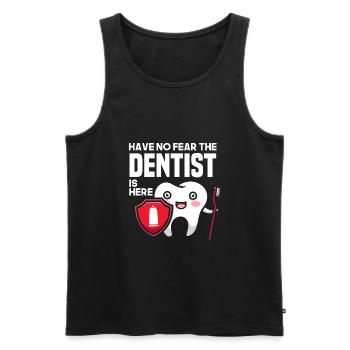 Dentiste Assistant dentaire Assistant dentaire Cadeau - Débardeur bio Premium Homme - noir - Devant - Michal (187cm)