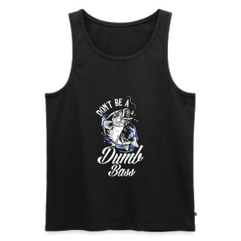 Cadeau amusant de pêcheur - Débardeur bio Premium Homme - noir - Devant - Michal (187cm)
