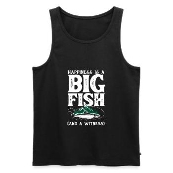 Fun Fishing Angler Fisherman Gift - Men's Premium Organic Tank Top - black - Front - Michal (187cm)