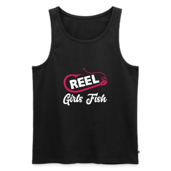 Fun Fishing Angler Fisherman Gift - Men's Premium Organic Tank Top - black - Front - Michal (187cm)