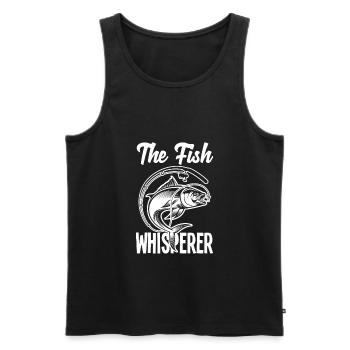 Cadeau amusant de pêcheur - Débardeur bio Premium Homme - noir - Devant - Michal (187cm)