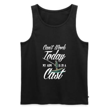 Fun Fishing Angler Fisherman Gift - Men's Premium Organic Tank Top - black - Front - Michal (187cm)