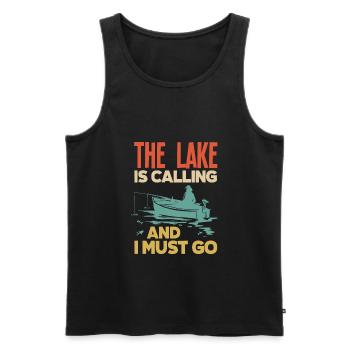 Fun Fishing Angler Fisherman Gift - Men's Premium Organic Tank Top - black - Front - Michal (187cm)