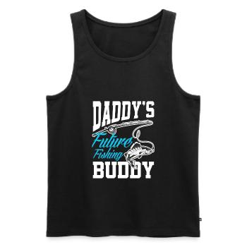 Cadeau amusant de pêcheur - Débardeur bio Premium Homme - noir - Devant - Michal (187cm)