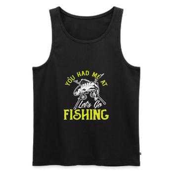 Fun Fishing Angler Fisherman Gift - Men's Premium Organic Tank Top - black - Front - Michal (187cm)