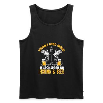 Lustiges Angeln Angler Fischer Geschenk - Männer Premium Bio Tank Top - Schwarz - Vorne - AI Model Male 178 light (178cm)