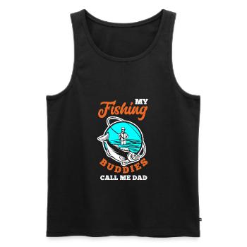 Fun Fishing Angler Fisherman Gift - Men's Premium Organic Tank Top - black - Front - Michal (187cm)