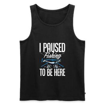 Fun Fishing Angler Fisherman Gift - Men's Premium Organic Tank Top - black - Front - Michal (187cm)