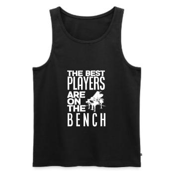 Funny Piano Player Piano Piano Pianist - Men's Premium Organic Tank Top - black - Front - AI Model Male 178 light (178cm)