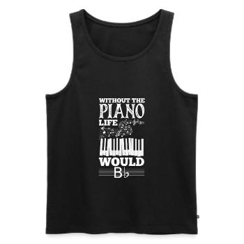 Funny Piano Player Piano Piano Pianist - Men's Premium Organic Tank Top - black - Front - AI Model Male 178 light (178cm)