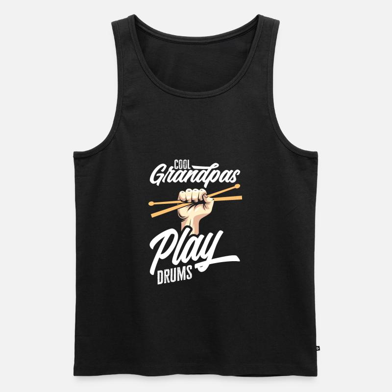 Drums Drummer Gift - Men's Premium Organic Tank Top - black