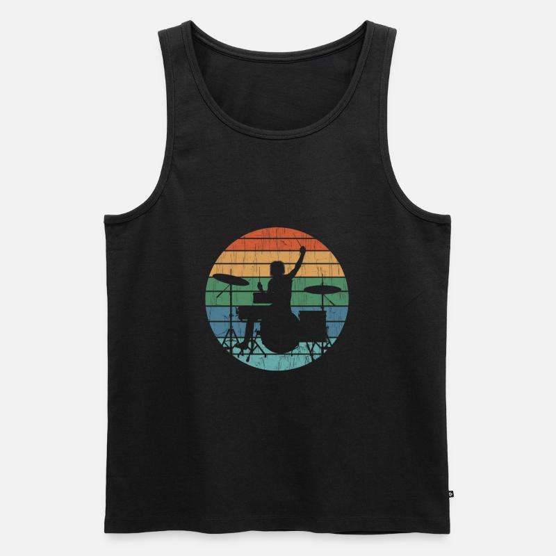 Schlagzeug Schlagzeuger Geschenk - Männer Premium Bio Tank Top - Schwarz