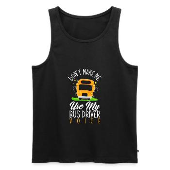 Funny school bus driver school bus bus driver - Men's Premium Organic Tank Top - black - Front - AI Model Male 178 light (178cm)