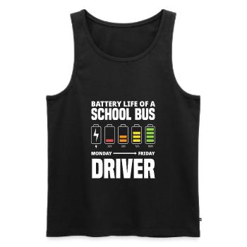 Funny school bus driver school bus bus driver - Men's Premium Organic Tank Top - black - Front - AI Model Male 178 light (178cm)