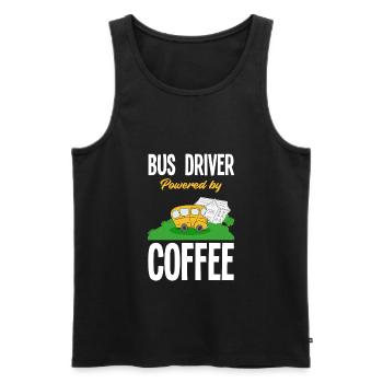 Funny school bus driver school bus bus driver - Men's Premium Organic Tank Top - black - Front - AI Model Male 178 light (178cm)
