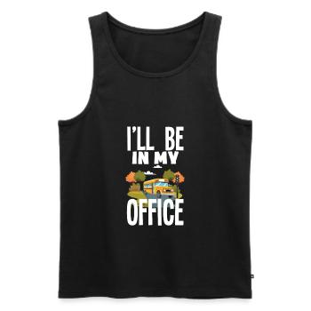Funny school bus driver school bus bus driver - Men's Premium Organic Tank Top - black - Front - AI Model Male 178 light (178cm)