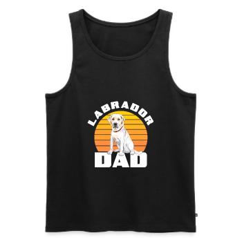 Labrador Dad Labrador Papa - Männer Premium Bio Tank Top - Schwarz - Vorne - AI Model Male 178 light (178cm)