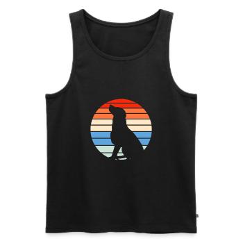Labrador rétro - Débardeur bio Premium Homme - noir - Devant - Michal (187cm)