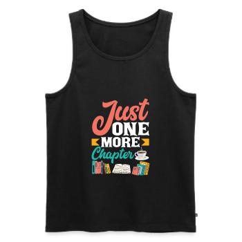 Bookworm Book Lover Librarian Gift - Men's Premium Organic Tank Top - black - Front - AI Model Male 178 light (178cm)