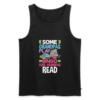 Bookworm Book Lover Librarian Gift - Men's Premium Organic Tank Top - black - Front - AI Model Male 178 light (178cm)