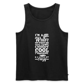 Author Author Funny Author Gift - Men's Premium Organic Tank Top - black - Front - AI Model Male 178 light (178cm)