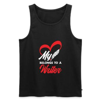 Author Author Funny Author Gift - Men's Premium Organic Tank Top - black - Front - AI Model Male 178 light (178cm)