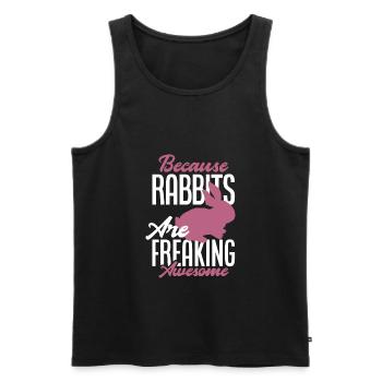 Rabbit Rabbit Pet Rabbit Mama Gift - Men's Premium Organic Tank Top - black - Front - AI Model Male 178 light (178cm)