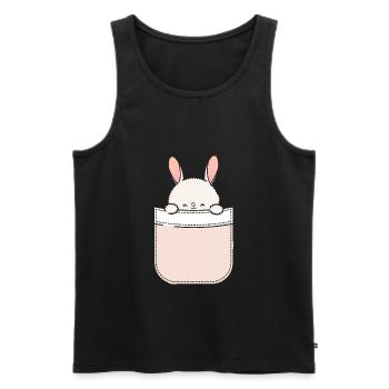 Rabbit Rabbit Pet Rabbit Mama Gift - Men's Premium Organic Tank Top - black - Front - AI Model Male 178 light (178cm)