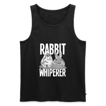 Rabbit Rabbit Pet Rabbit Whisperer Gift - Men's Premium Organic Tank Top - black - Front - AI Model Male 178 light (178cm)