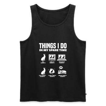 Rabbit Rabbit Pet Rabbit Mama Gift - Men's Premium Organic Tank Top - black - Front - AI Model Male 178 light (178cm)